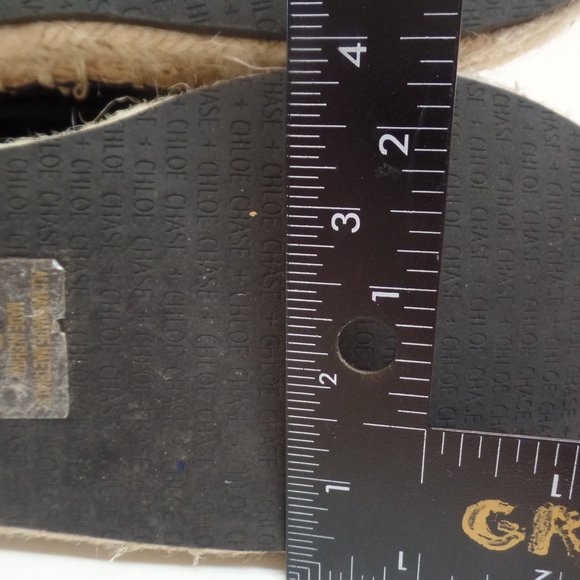 CHASE & CHLOE Sierra Black Espadrilles Slip On Loafers Sz 8.5. Pre Ownd - Picture 7 of 12